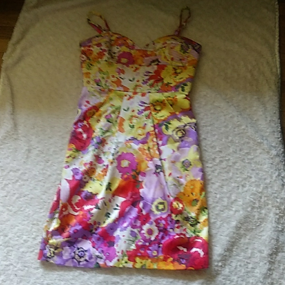Single dress brand Floral Silk Dress Sz M